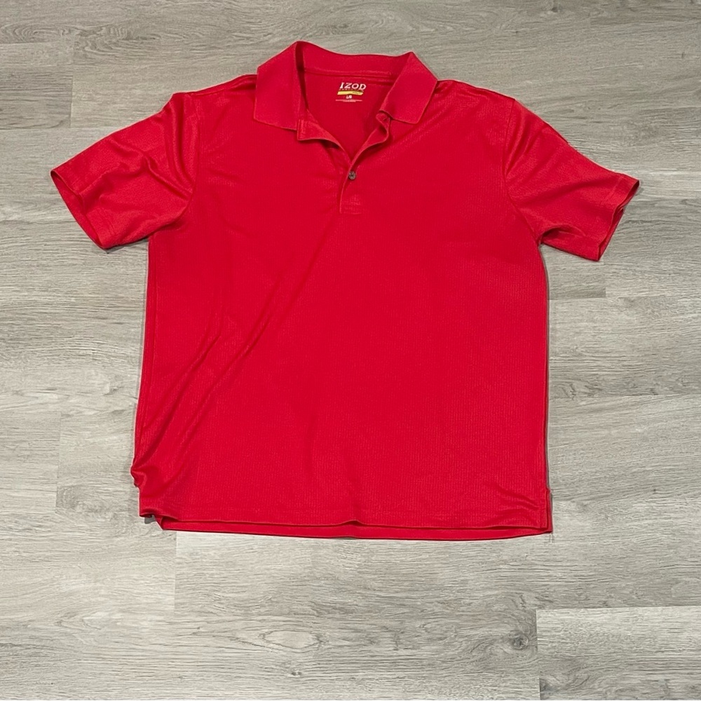 IZOD Men's Red Polo Shirt-Large